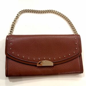 KATE SPADE•tan pebble leather wallet clutch bag EUC